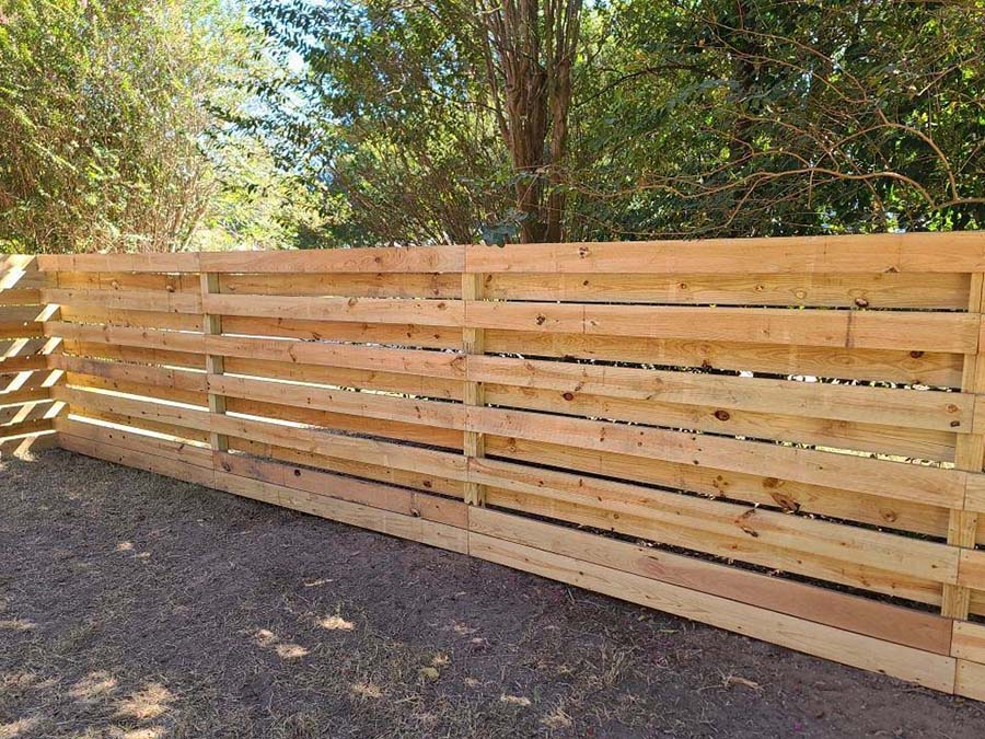 Elgin Shadowbox style wood fence