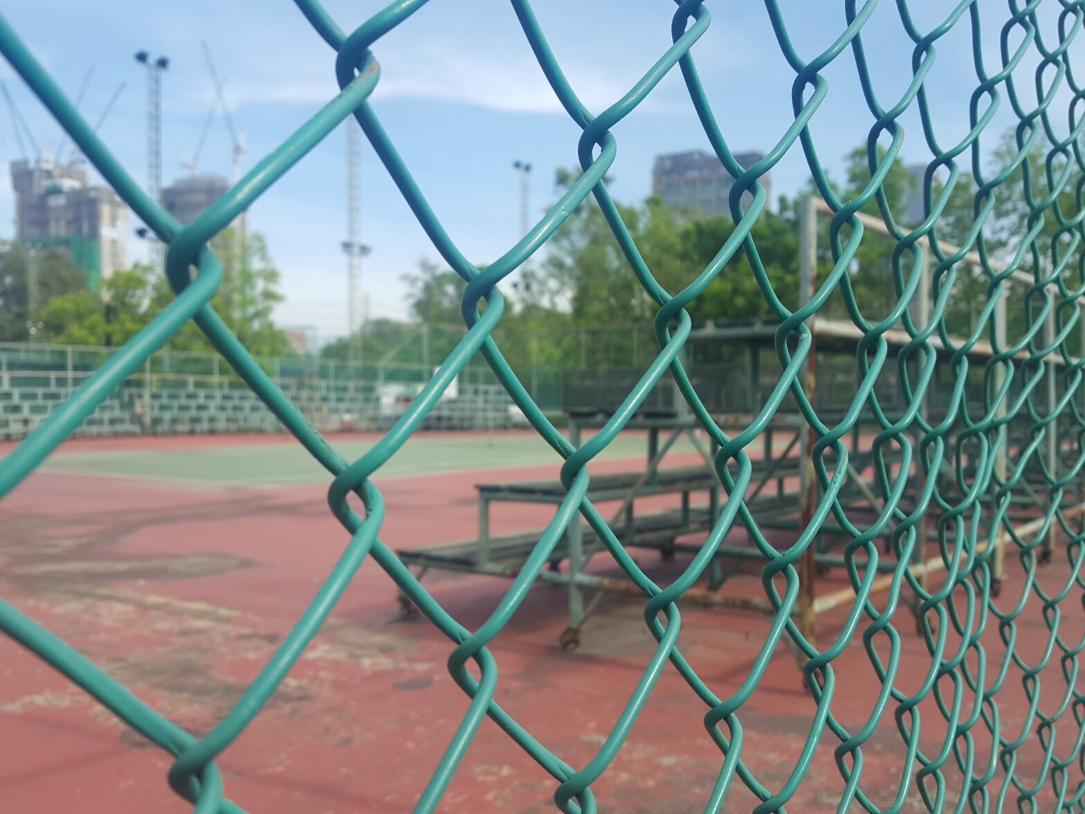 Photo of a school security fence in Bastrop County, TX