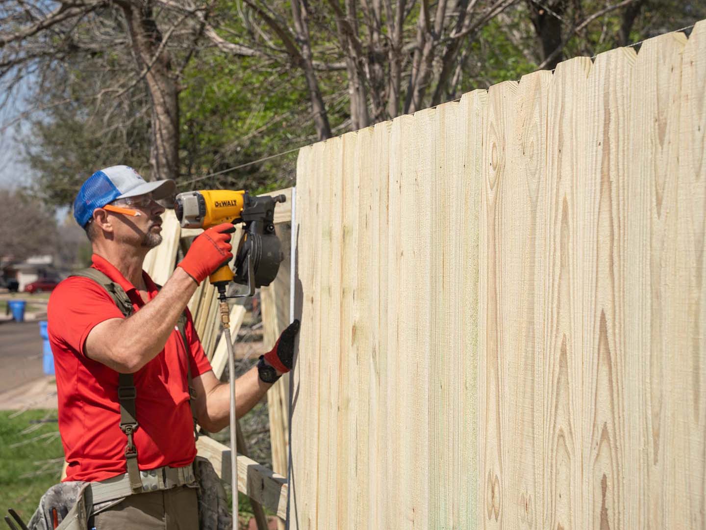 Photo of a Central Texas wood fence installation