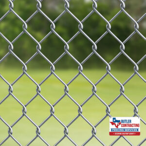 Photo of a galvanized chain link fence Bastrop County TX