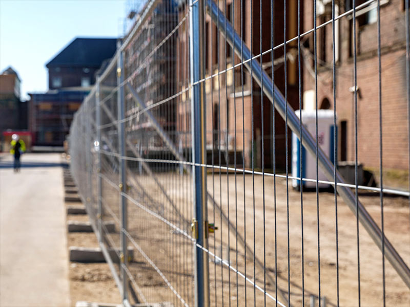 Temporary fencing in Bastrop Texas