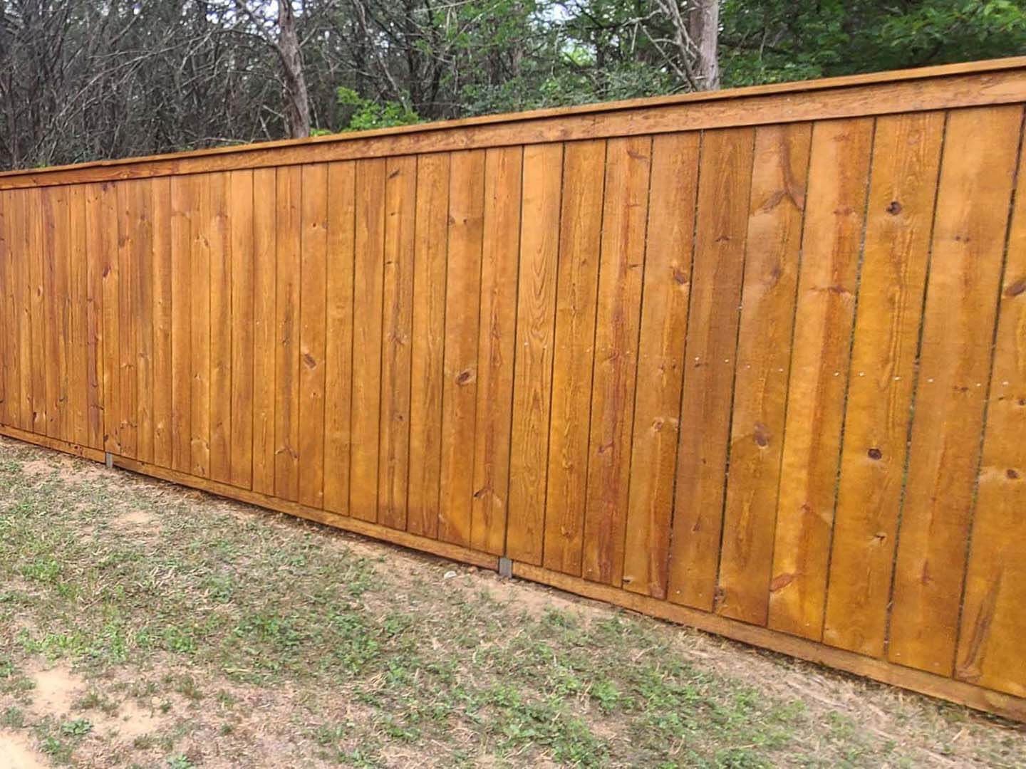 Wood fencing in Bastrop Texas