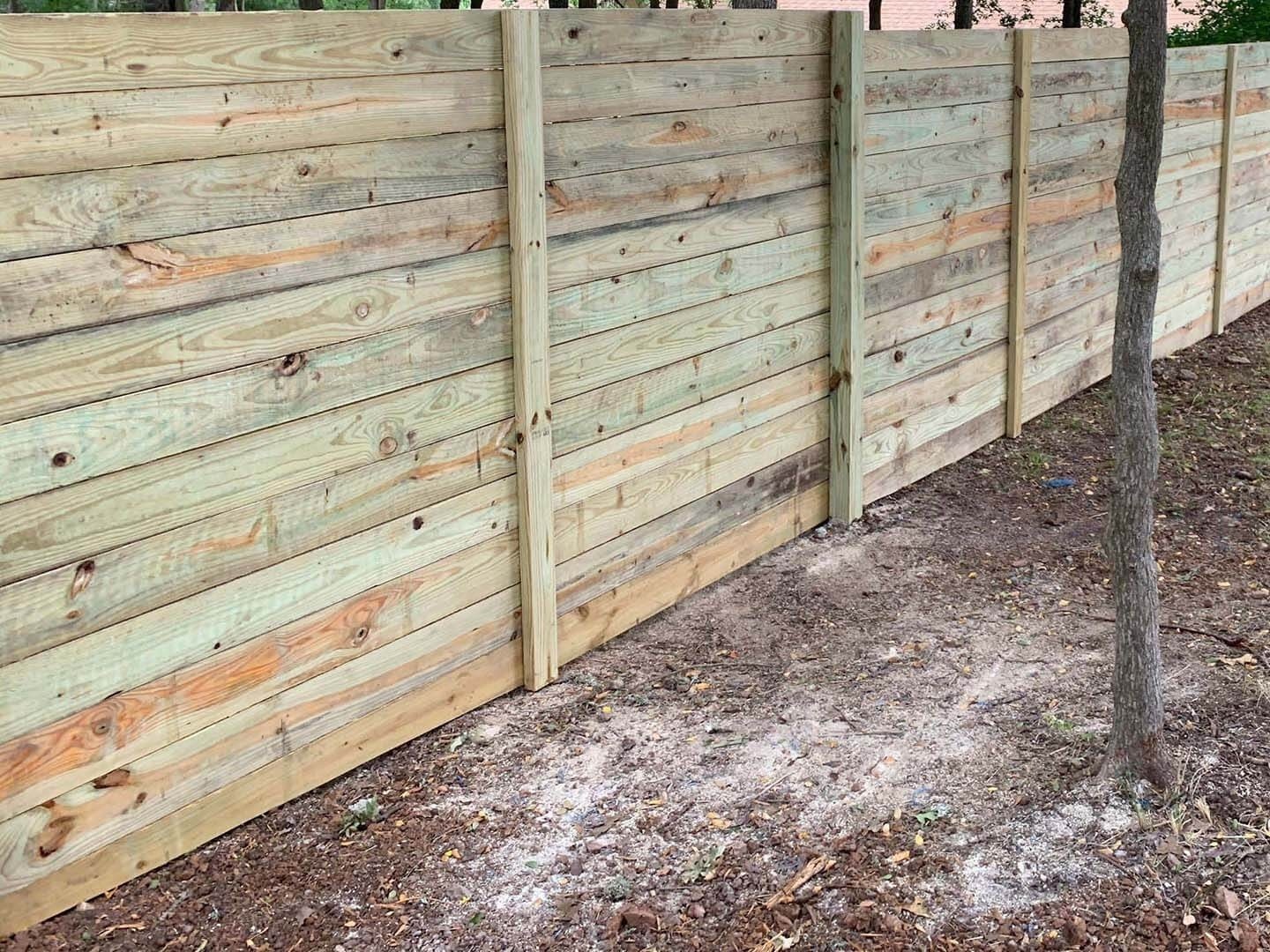 Carmine TX horizontal wood fence