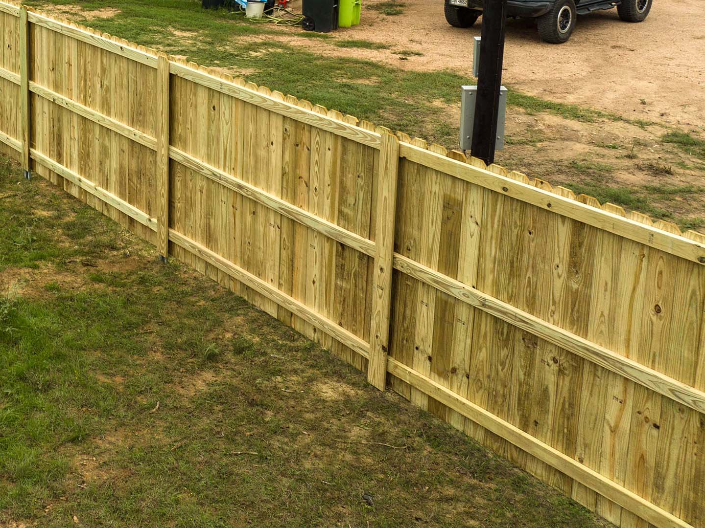 Elgin Texas wood fence installation company, recent project photo 