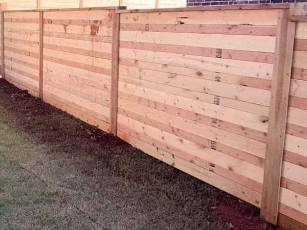 Manor TX horizontal style wood fence